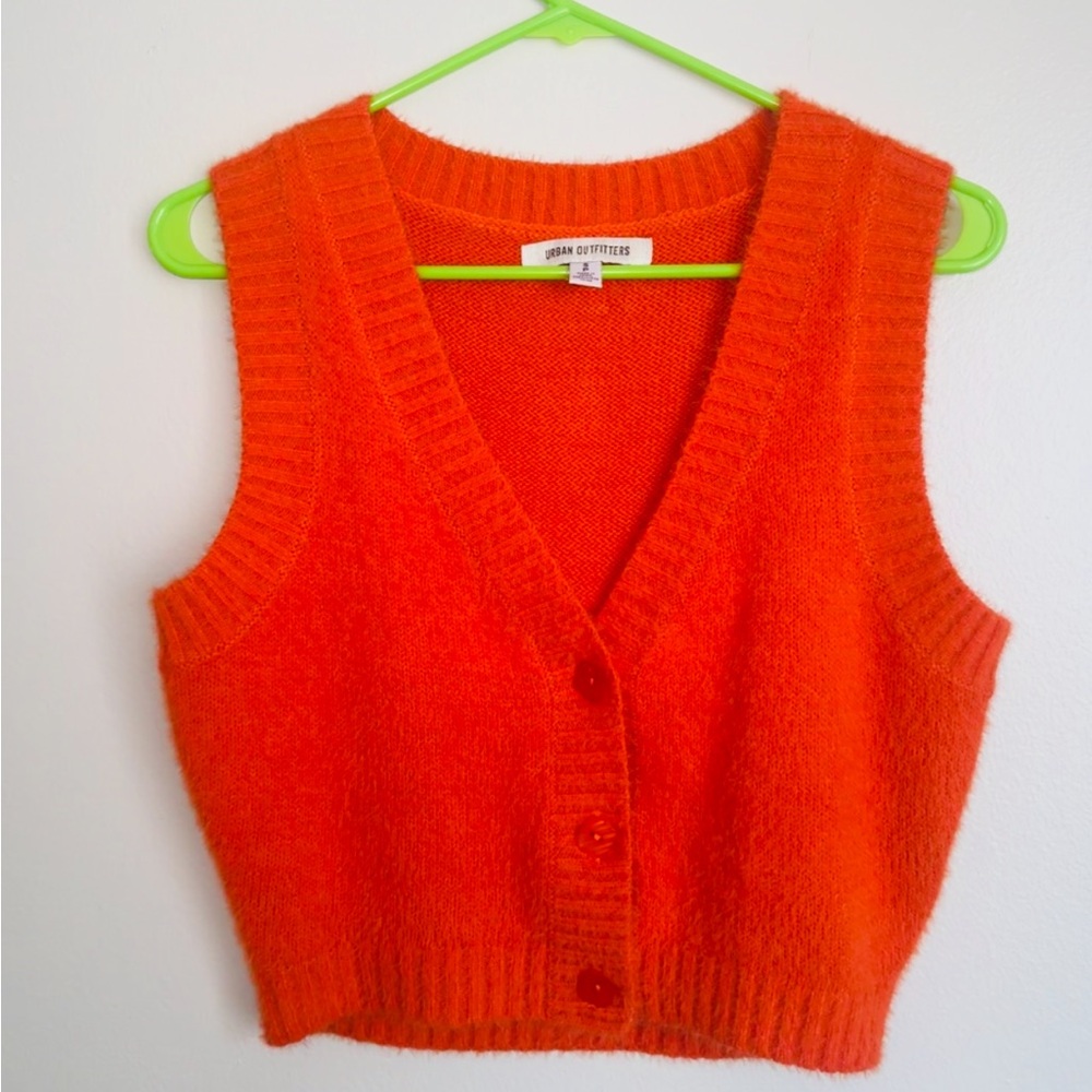 UO Orange Sweater Vest